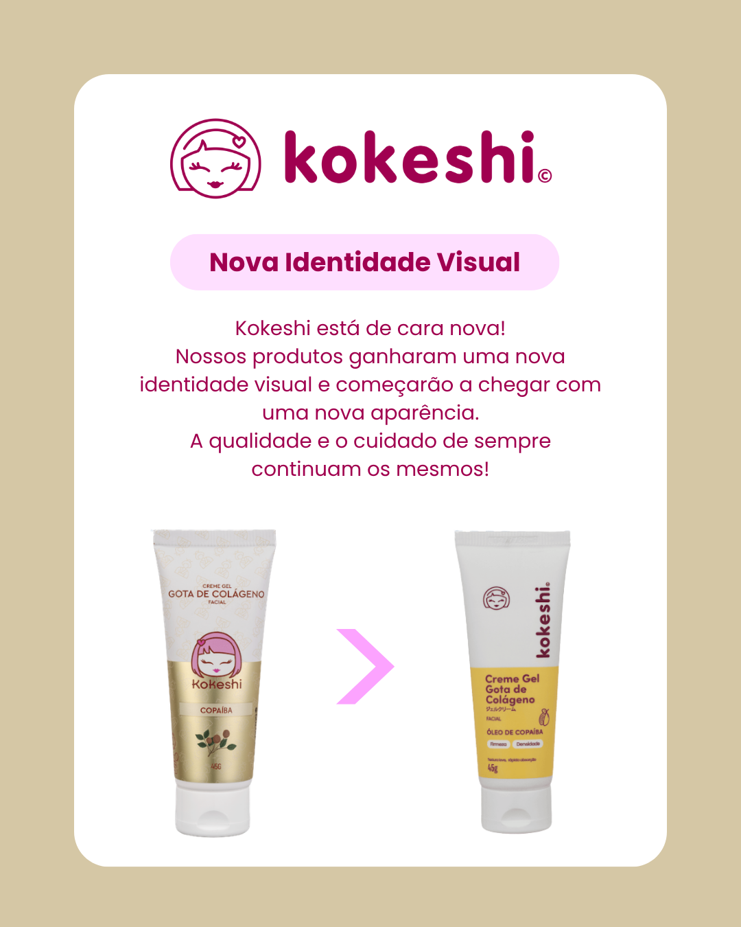 Creme Gel Facial Gota de Colágeno Kokeshi