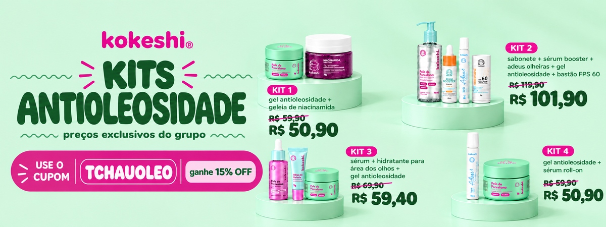 Linha Pele de Porcelana Antioleosidade!