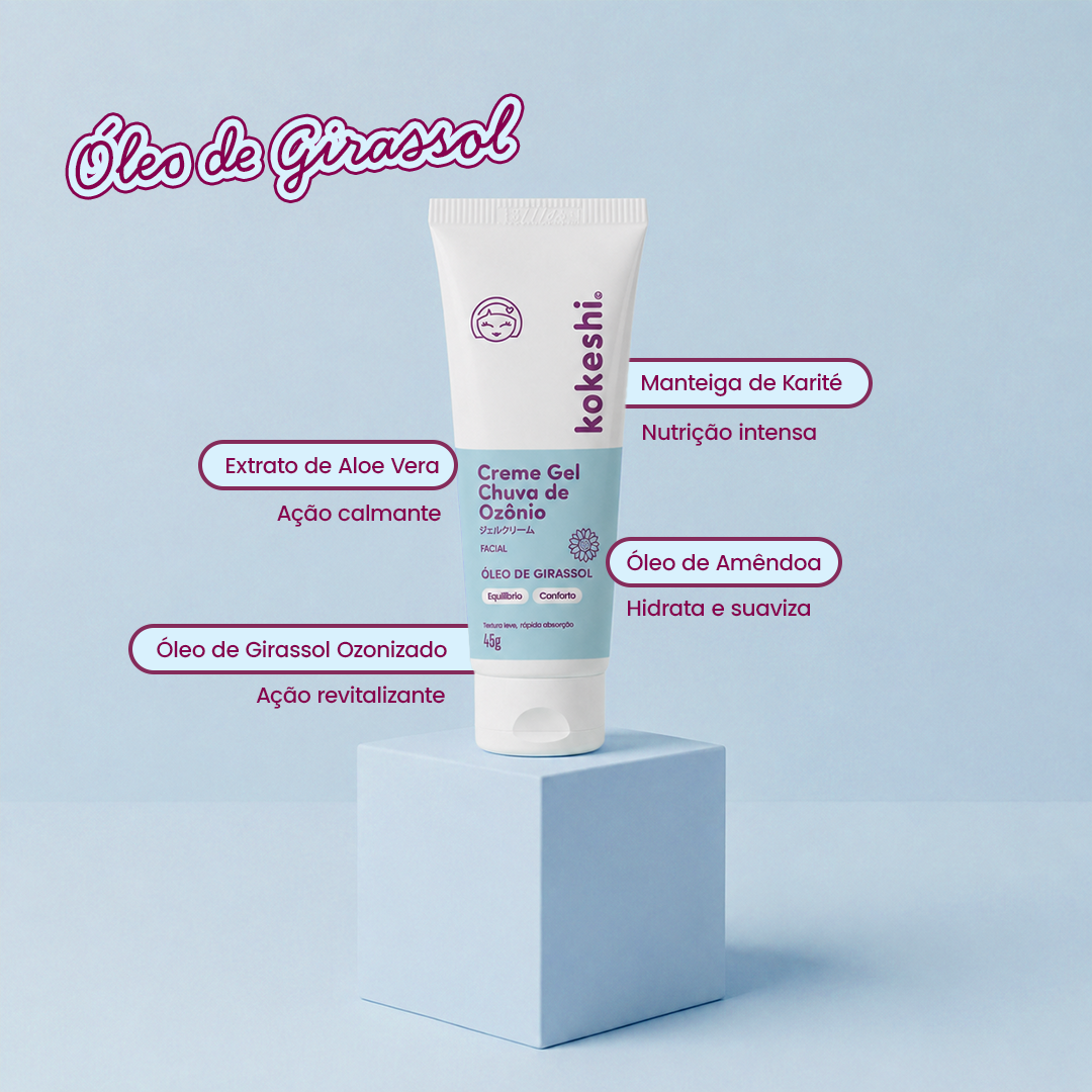 Creme Gel Facial Chuva de Ozônio Kokeshi