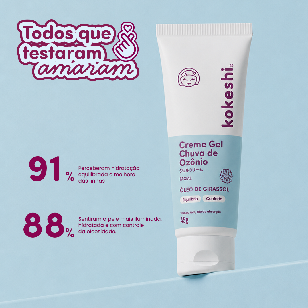 Creme Gel Facial Chuva de Ozônio Kokeshi