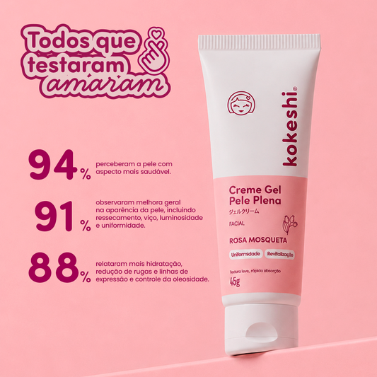 Creme Gel Facial Pele Plena Kokeshi