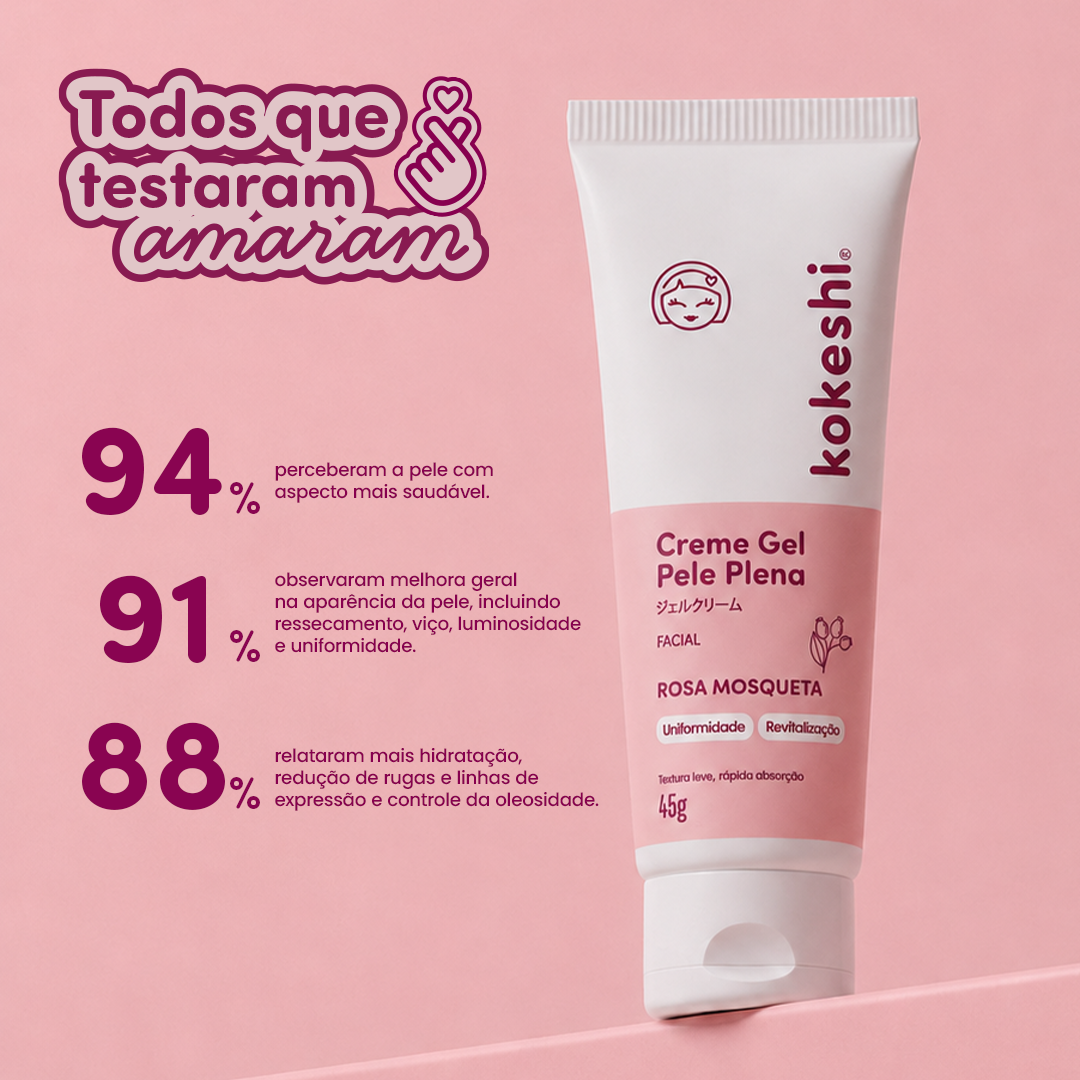Creme Gel Facial Pele Plena Kokeshi