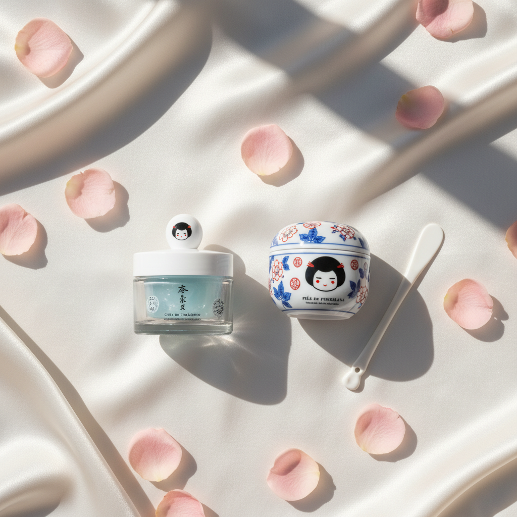 Kit Colágeno Kokeshi - como usar flatlay