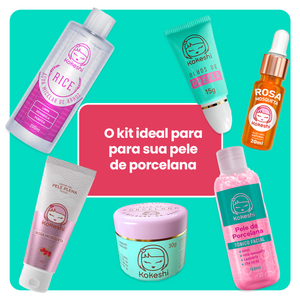 Kit Pele Radiante Kokeshi (Kit 6 em 1)