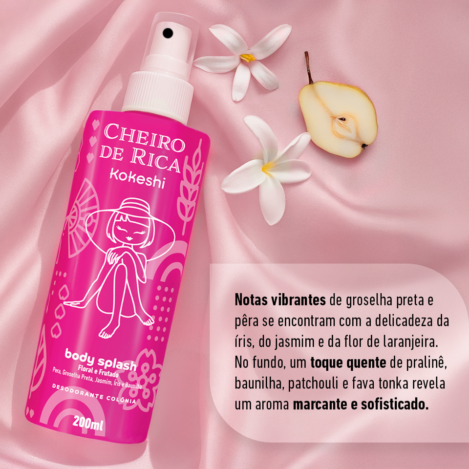 Body Splash - Cheiro de Rica Floral e Frutado