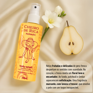 Body Splash - Cheiro de Rica Floral Fresco e Frutado