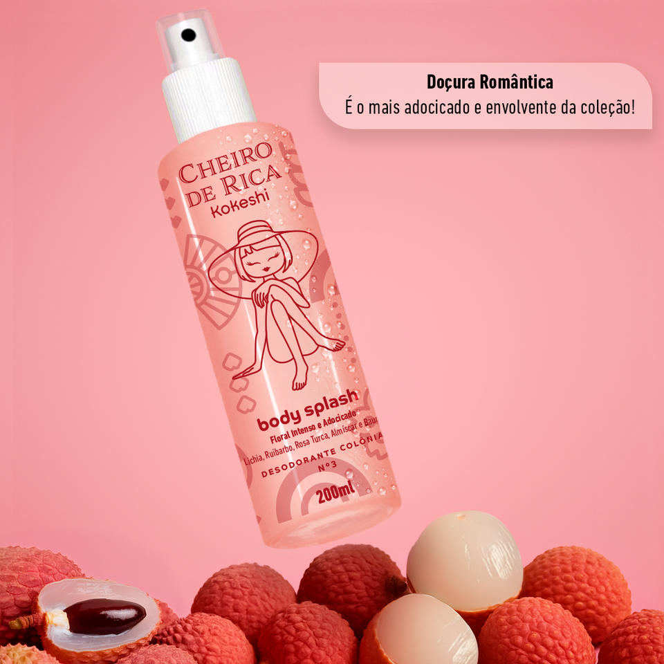 Body Splash - Cheiro de Rica Floral Intenso e Adocicado