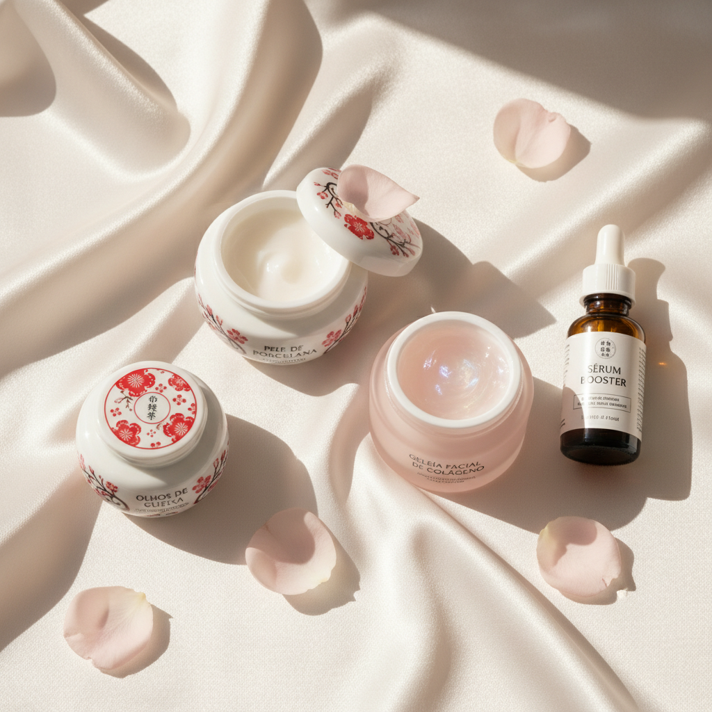 Kit Ritual Hidratacao Firmeza Glow - como usar flatlay