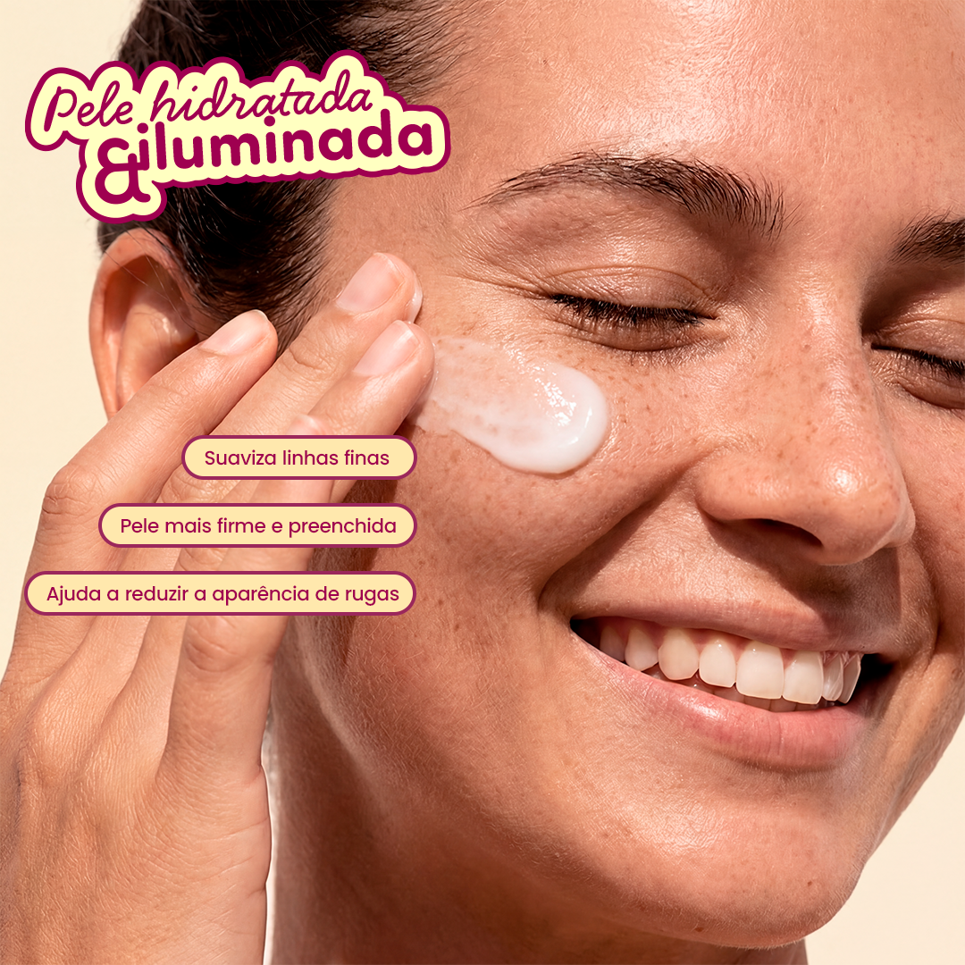 Aplicação e textura do Creme Gel Facial Gota de Colágeno Kokeshi