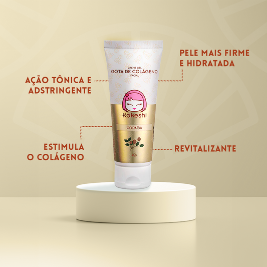 Creme Gel Facial Gota de Colágeno Kokeshi