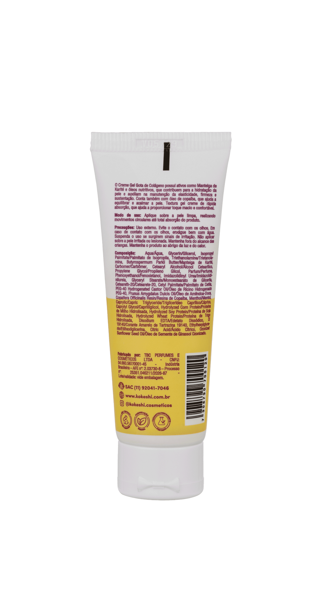 Creme Gel Facial Gota de Colágeno Kokeshi
