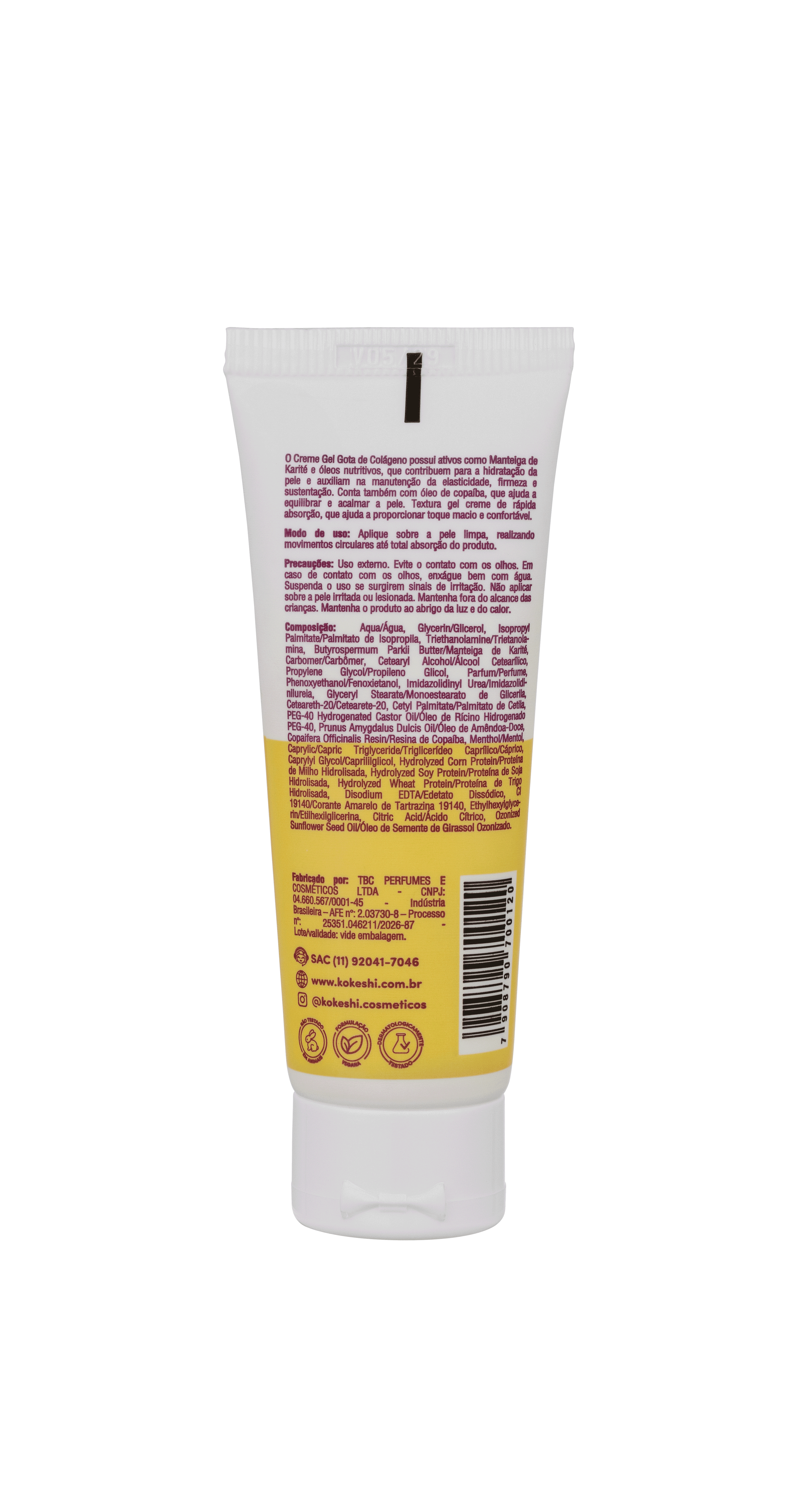 Creme Gel Facial Gota de Colágeno Kokeshi