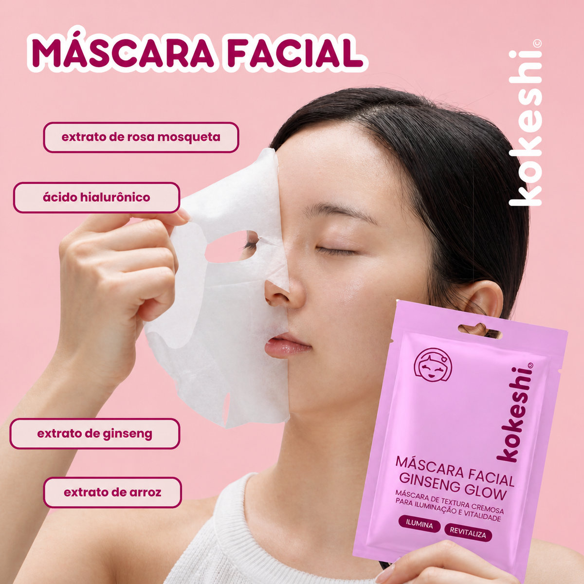 Máscara Facial Ginseng Glow