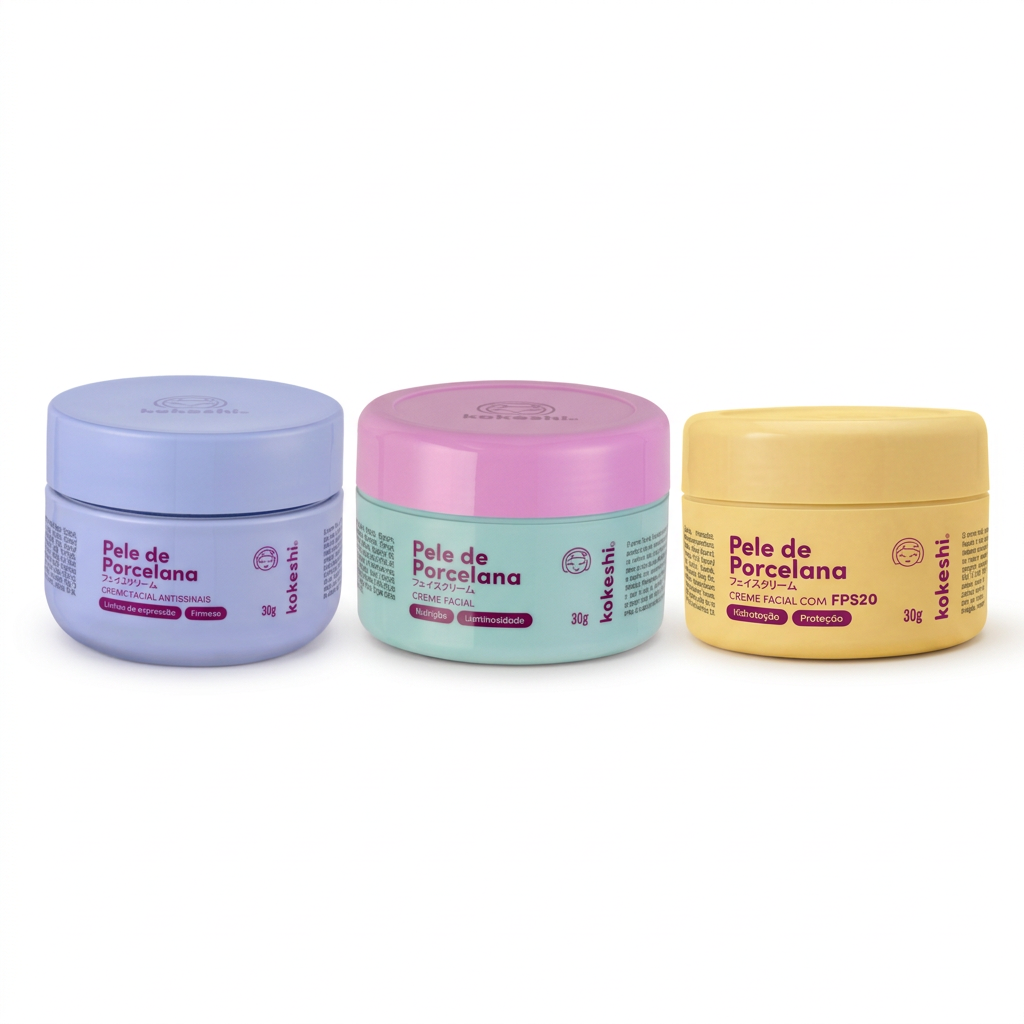 Kit Hidratante Facial Pele de Porcelana + Antissinais + FPS20