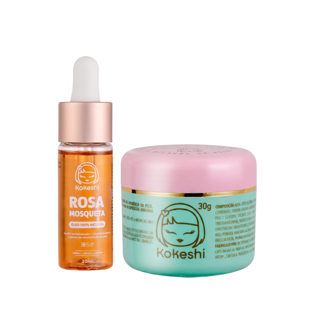 Kit Pele de Porcelana + Óleo de Rosa Mosqueta