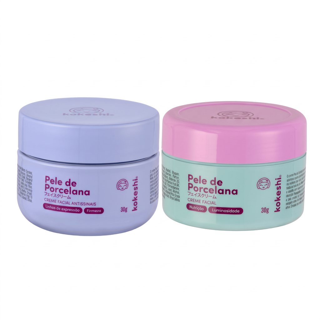 Kit Hidratante Facial Pele de Porcelana + Antissinais