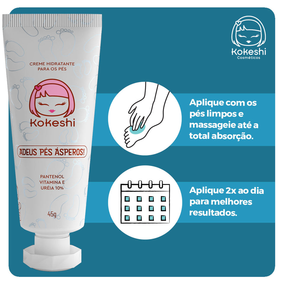 Creme Hidratante para os Pés Kokeshi - Adeus pés ásperos