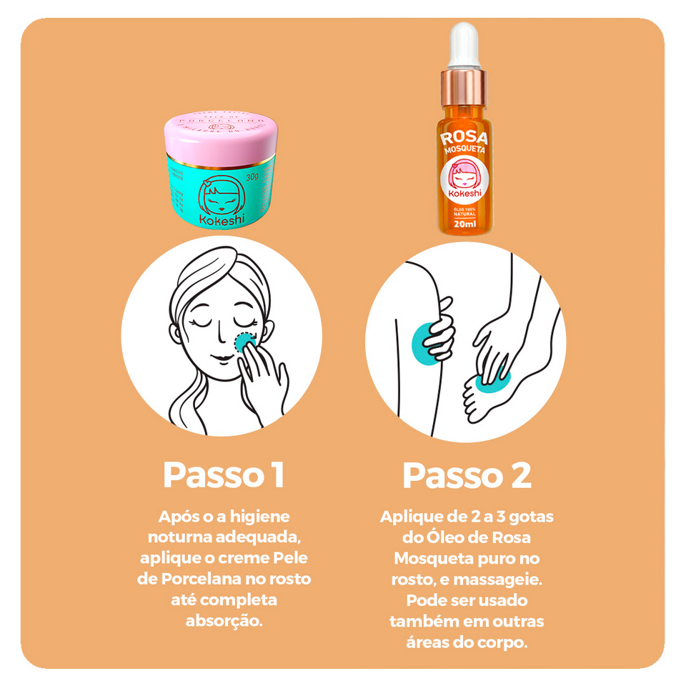 Kit Pele de Porcelana + Óleo de Rosa Mosqueta