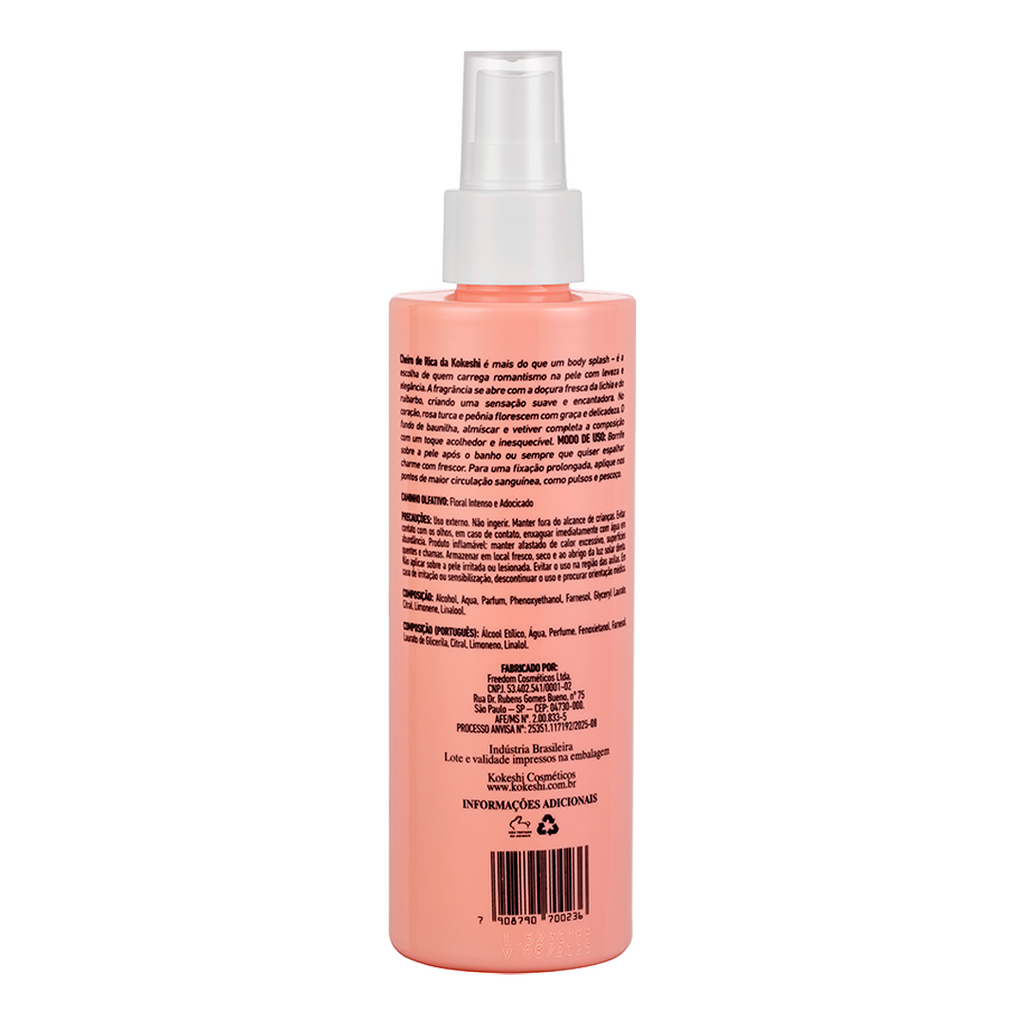 Body Splash - Cheiro de Rica Floral Intenso e Adocicado