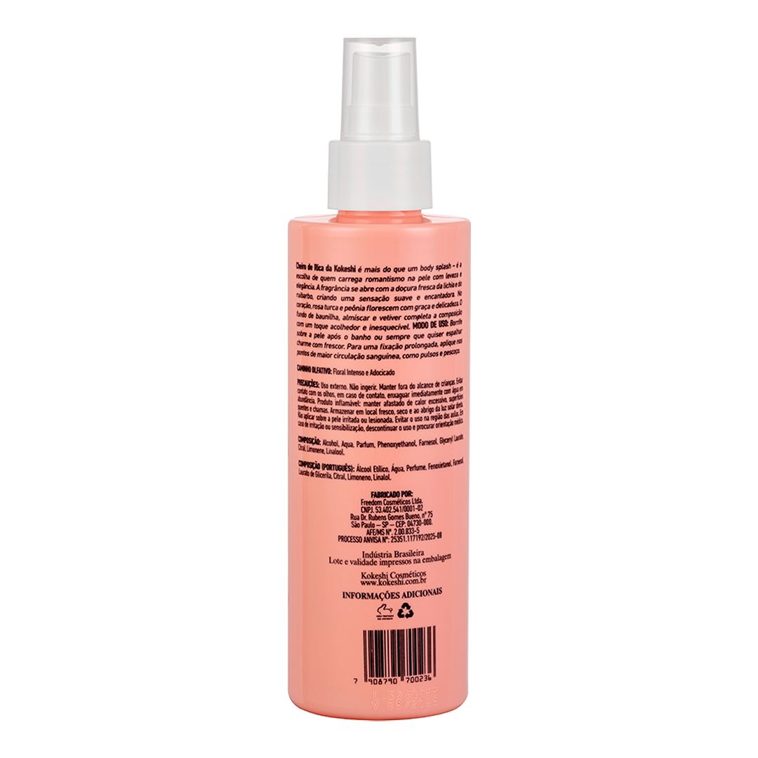 Body Splash - Cheiro de Rica Floral Intenso e Adocicado