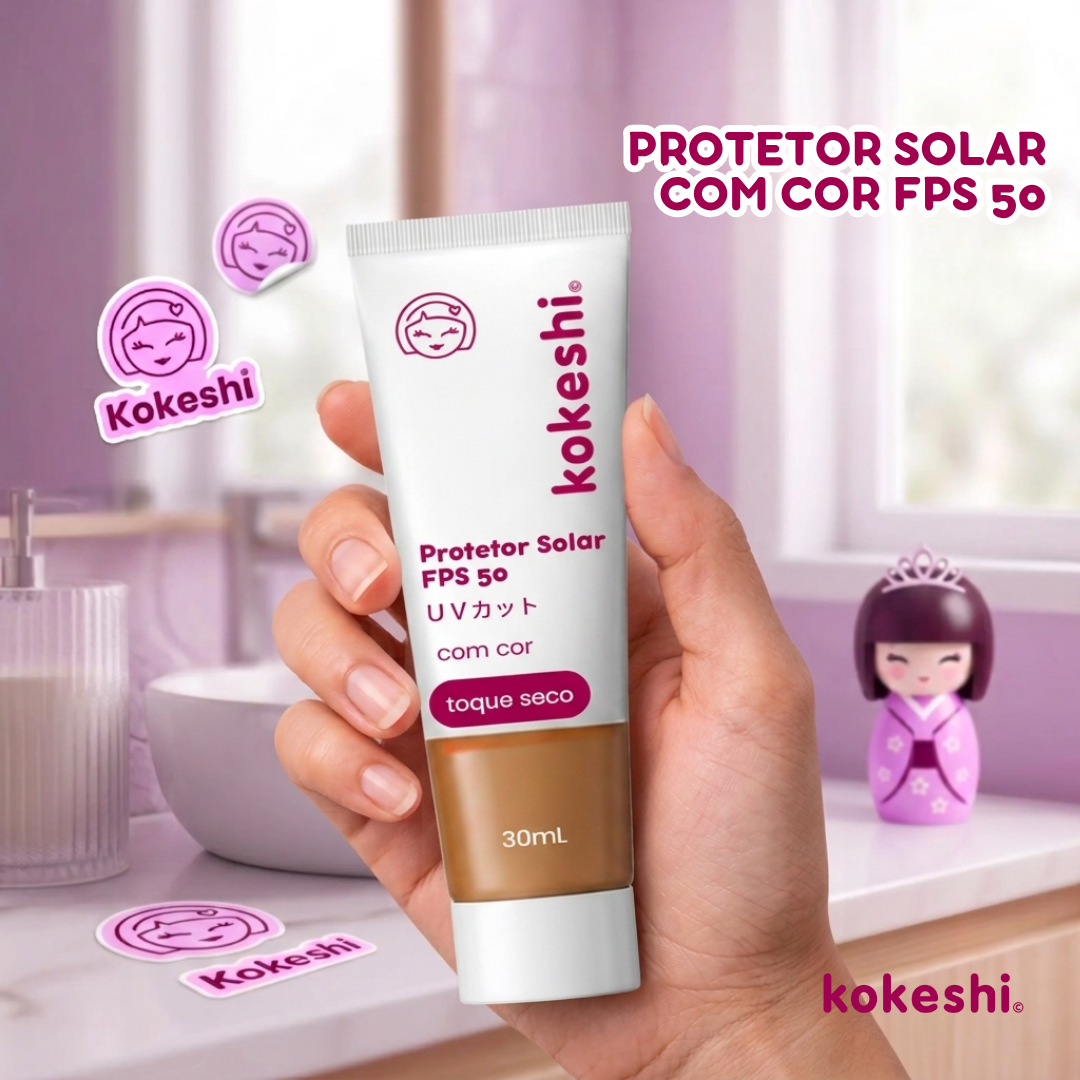 Protetor Solar com Cor FPS 50
